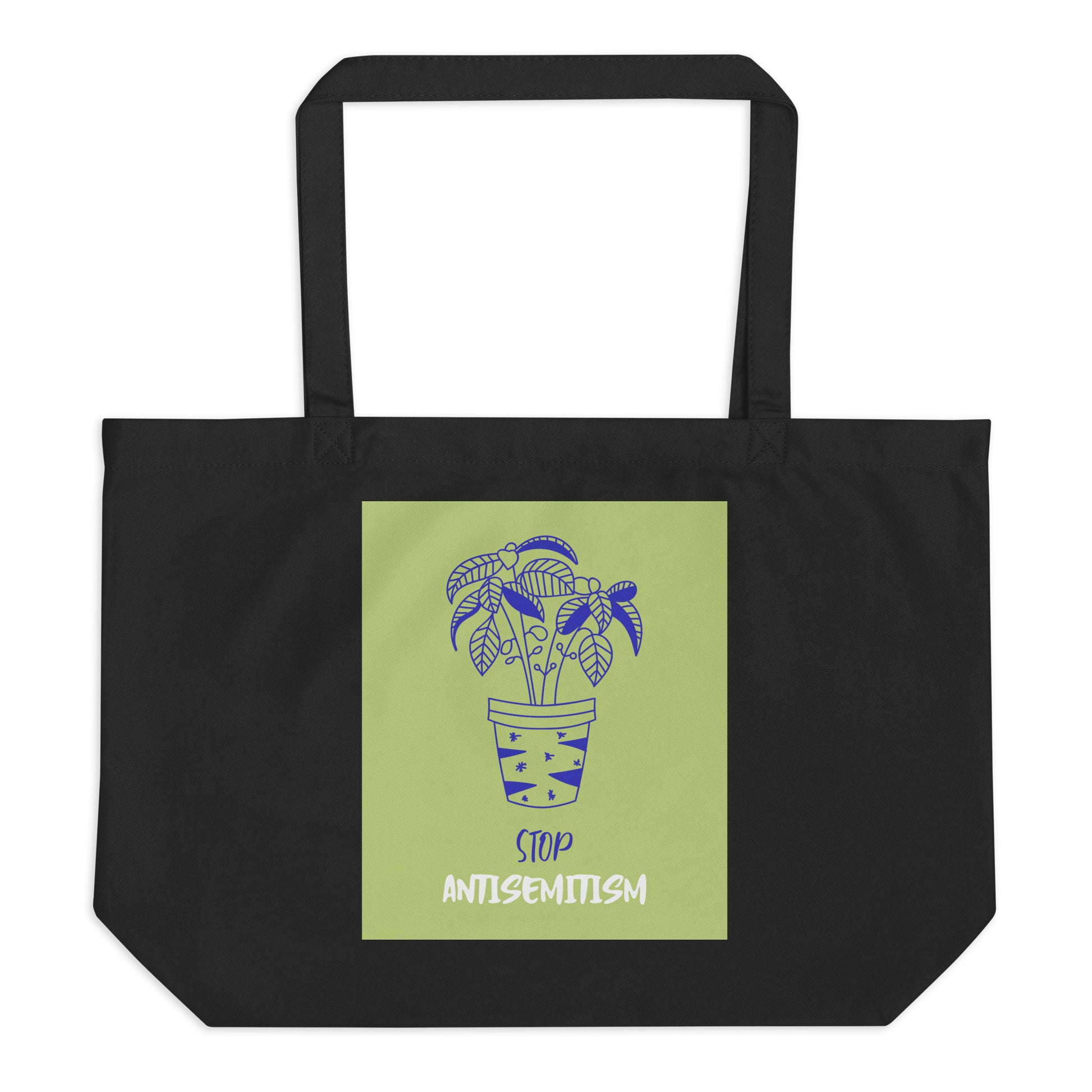 Stop Antisemitism | Plants & Flowers Edition | Large Organic Tote Bag
