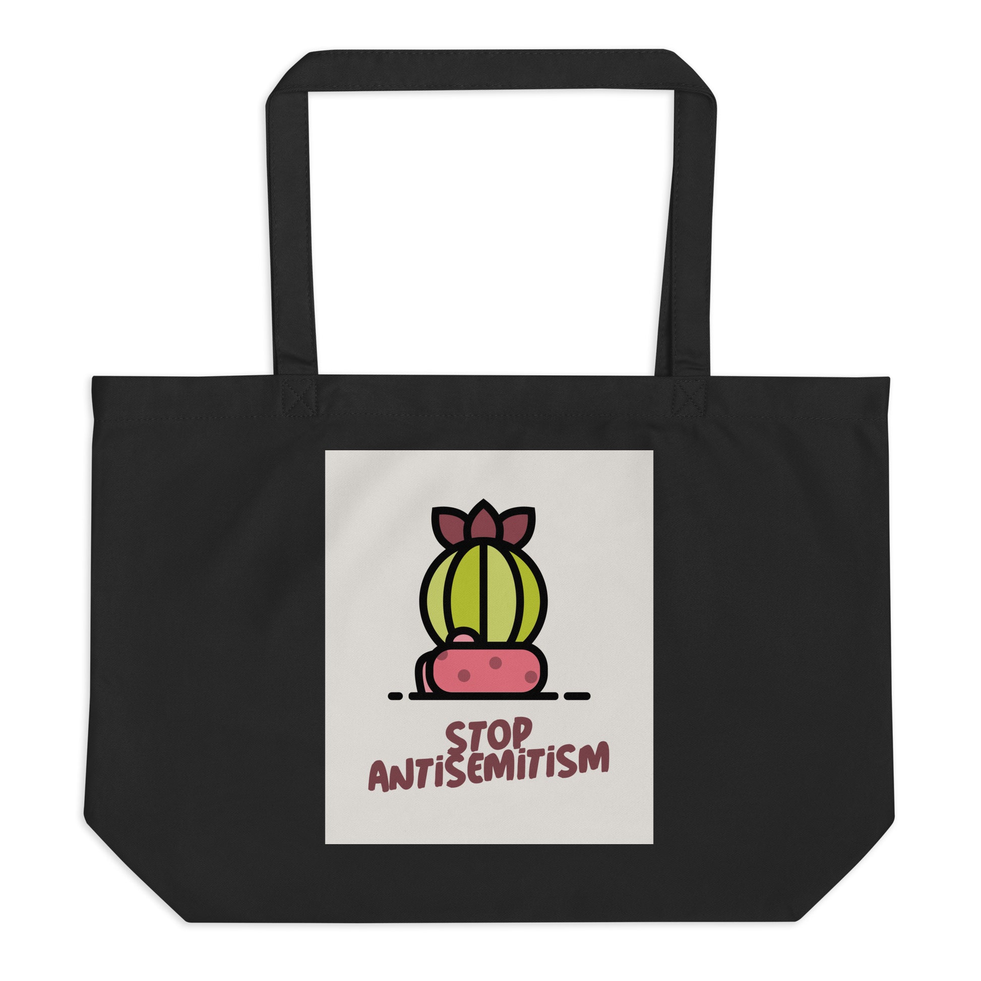 Stop Antisemitism | Plants & Flowers Edition | Large Organic Tote Bag