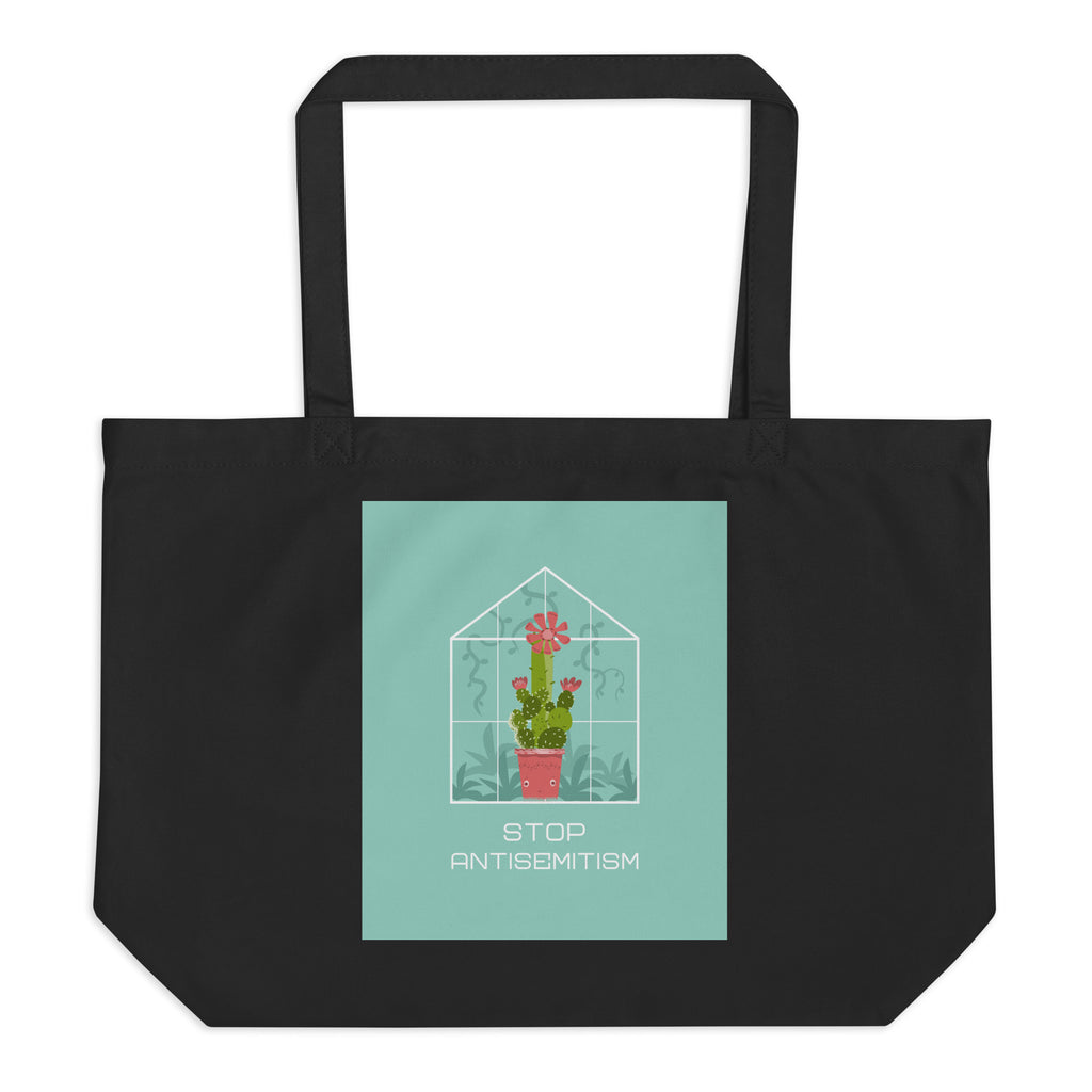 Stop Antisemitism | Plants & Flowers Edition | Large Organic Tote Bag