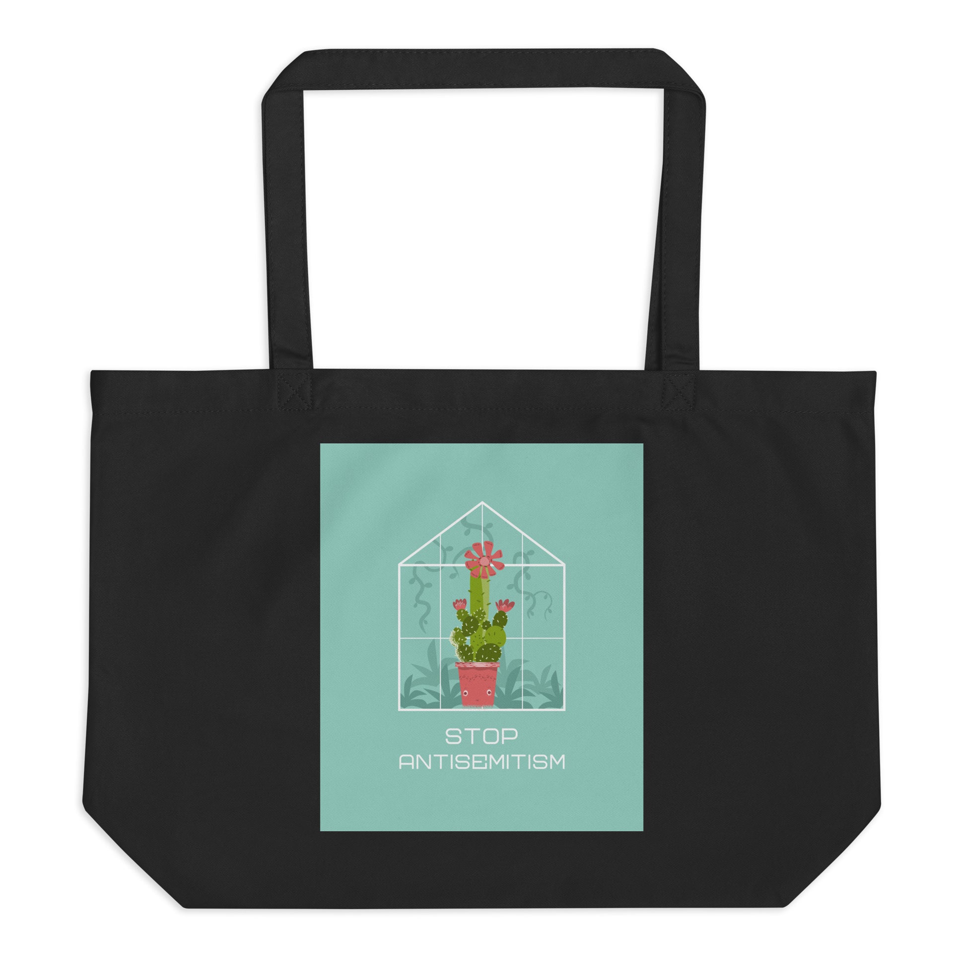 Stop Antisemitism | Plants & Flowers Edition | Large Organic Tote Bag