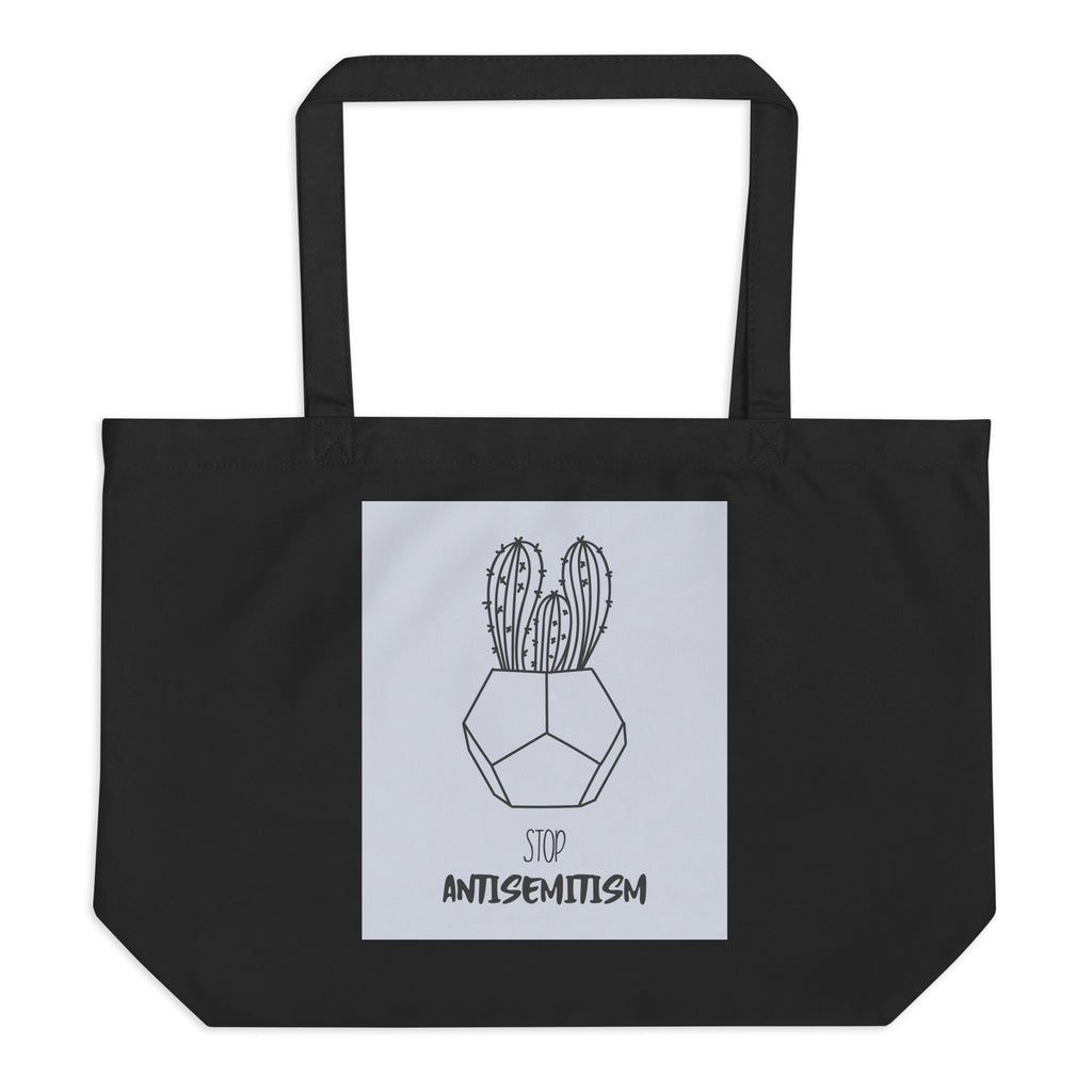 Stop Antisemitism | Plants & Flowers Edition | Large Organic Tote Bag
