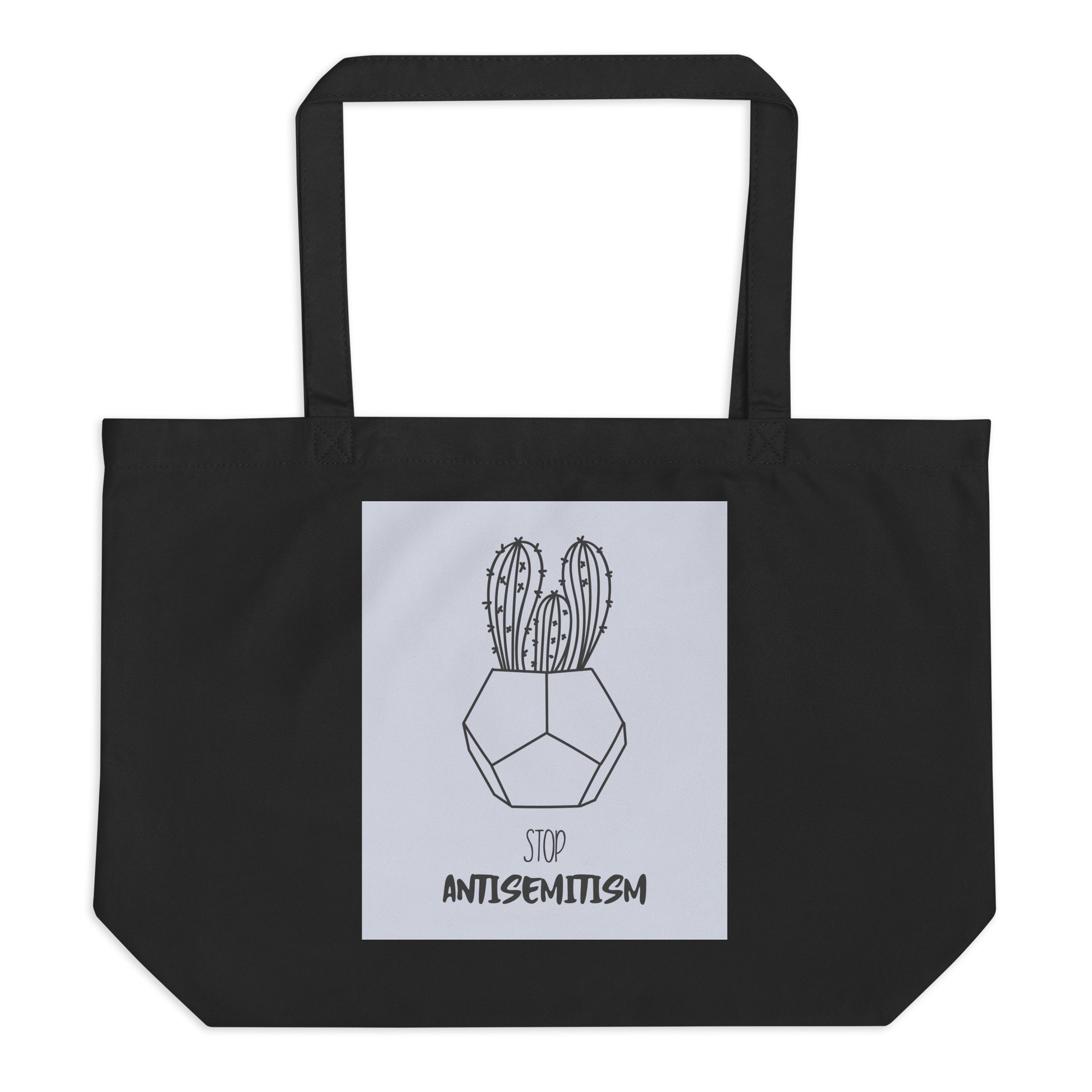 Stop Antisemitism | Plants & Flowers Edition | Large Organic Tote Bag