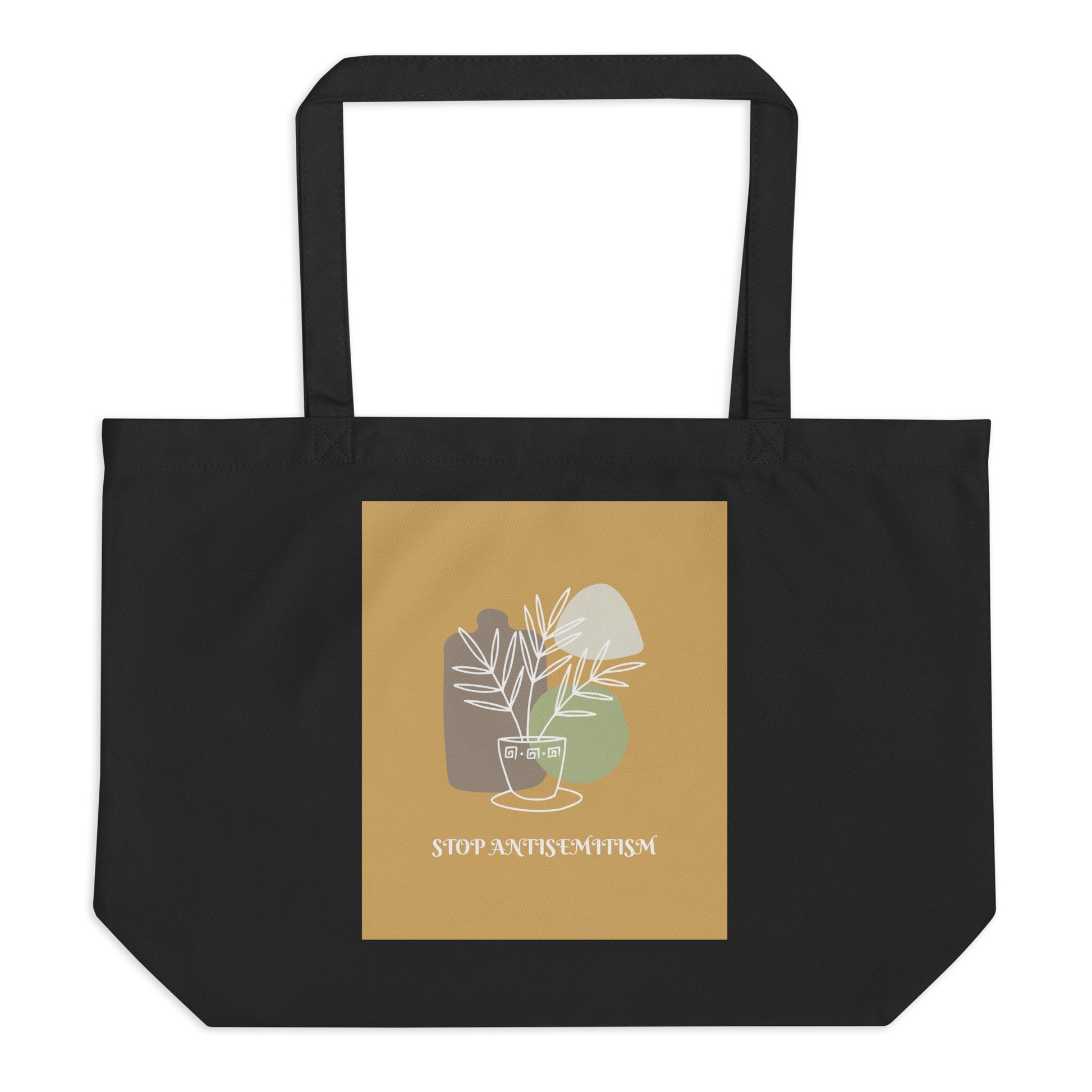 Stop Antisemitism | Plants & Flowers Edition | Large Organic Tote Bag