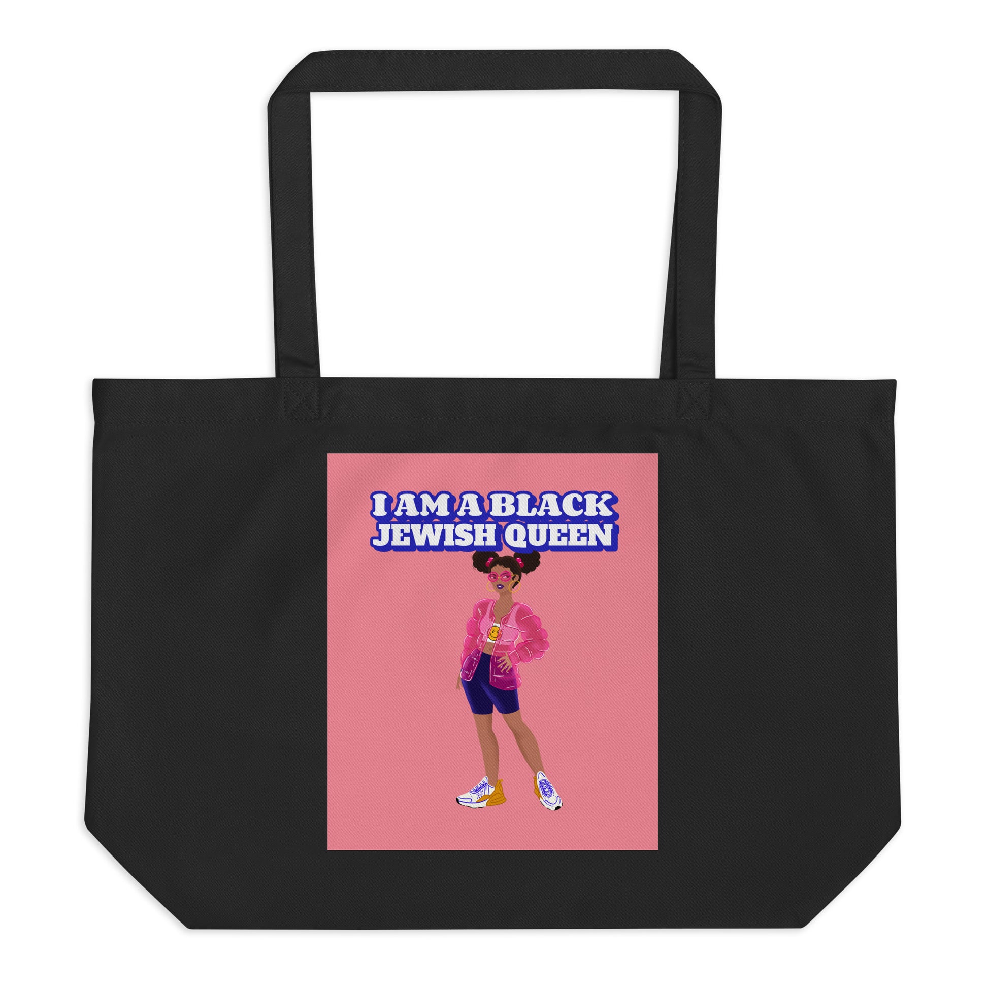 Black & Jewish Love | Large Organic Tote Bag