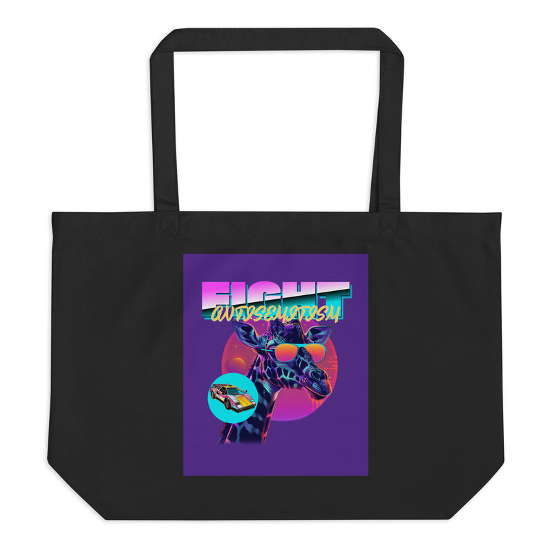 Retro Neon Animal | Fight Antisemitism | Large Organic Tote Bag