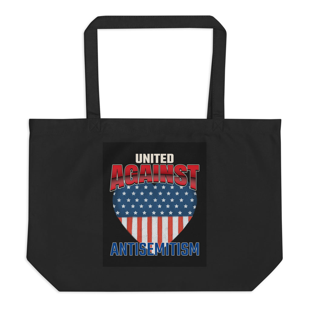USA Edition | United Against Antisemitism | Large Organic Tote Bag