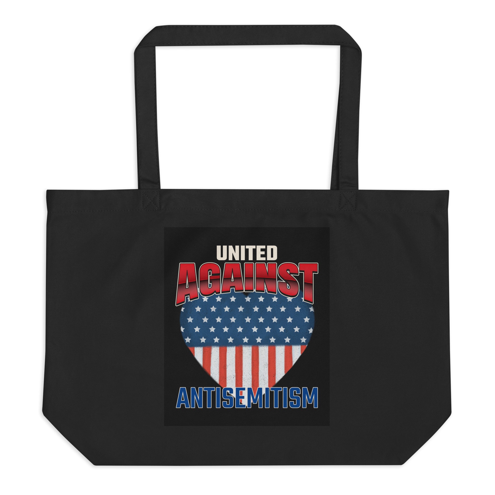 USA Edition | United Against Antisemitism | Large Organic Tote Bag