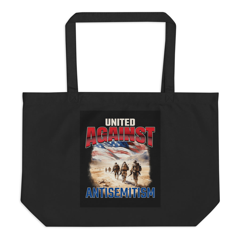 USA Edition | United Against Antisemitism | Large Organic Tote Bag
