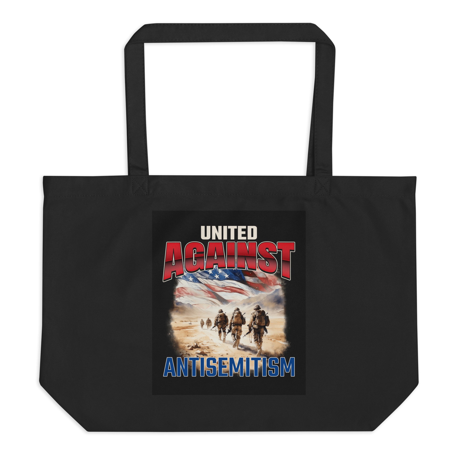 USA Edition | United Against Antisemitism | Large Organic Tote Bag