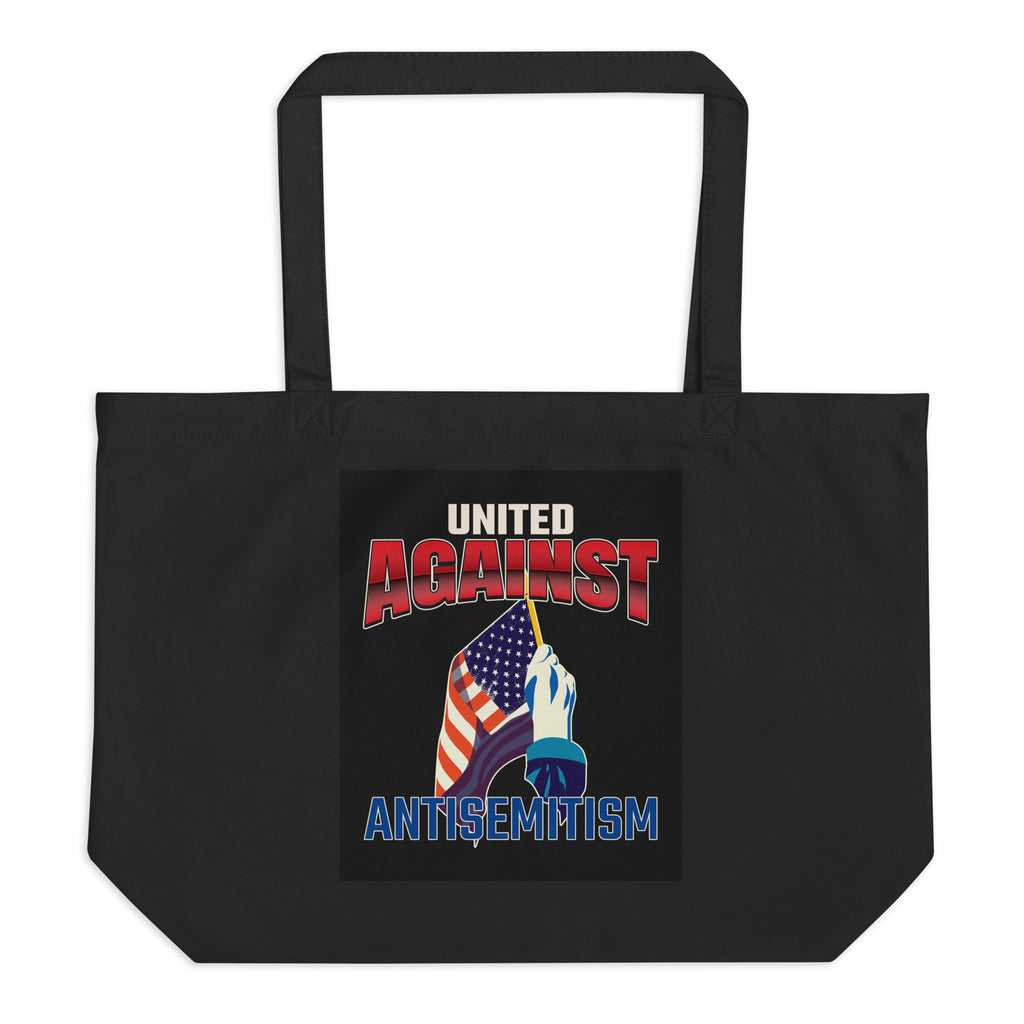 USA Edition | United Against Antisemitism | Large Organic Tote Bag
