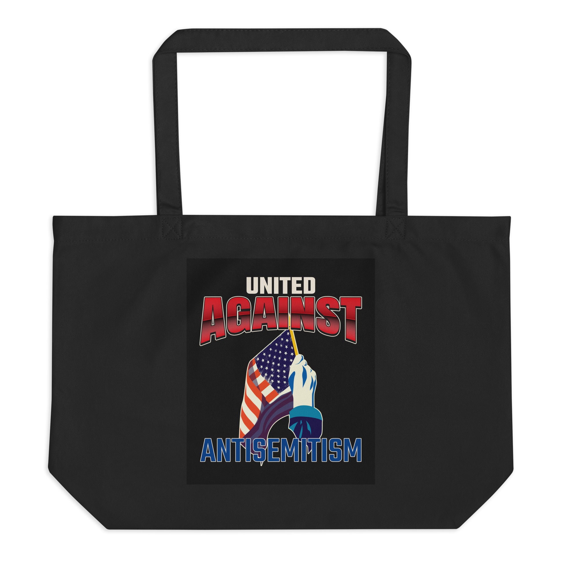 USA Edition | United Against Antisemitism | Large Organic Tote Bag