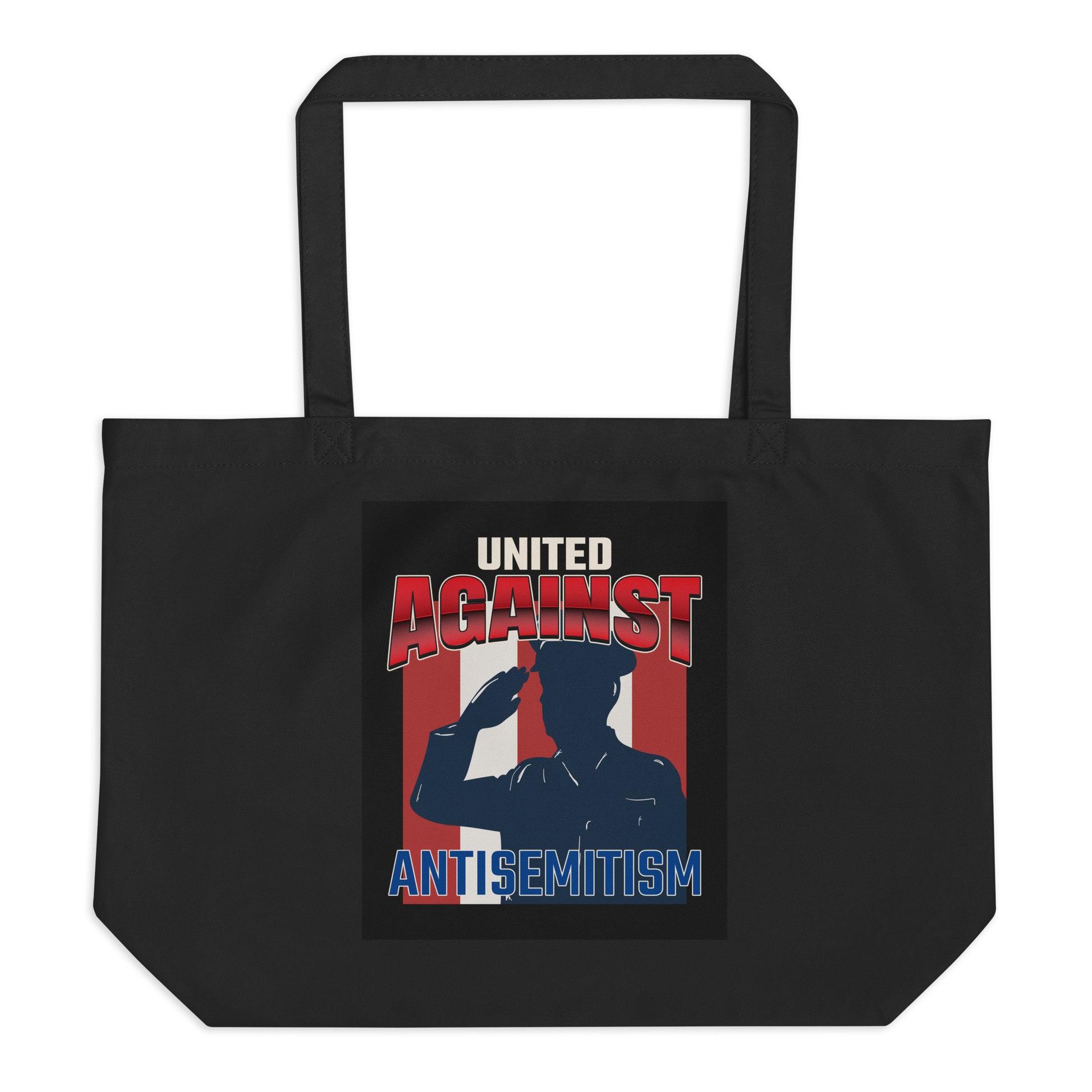 USA Edition | United Against Antisemitism | Large Organic Tote Bag
