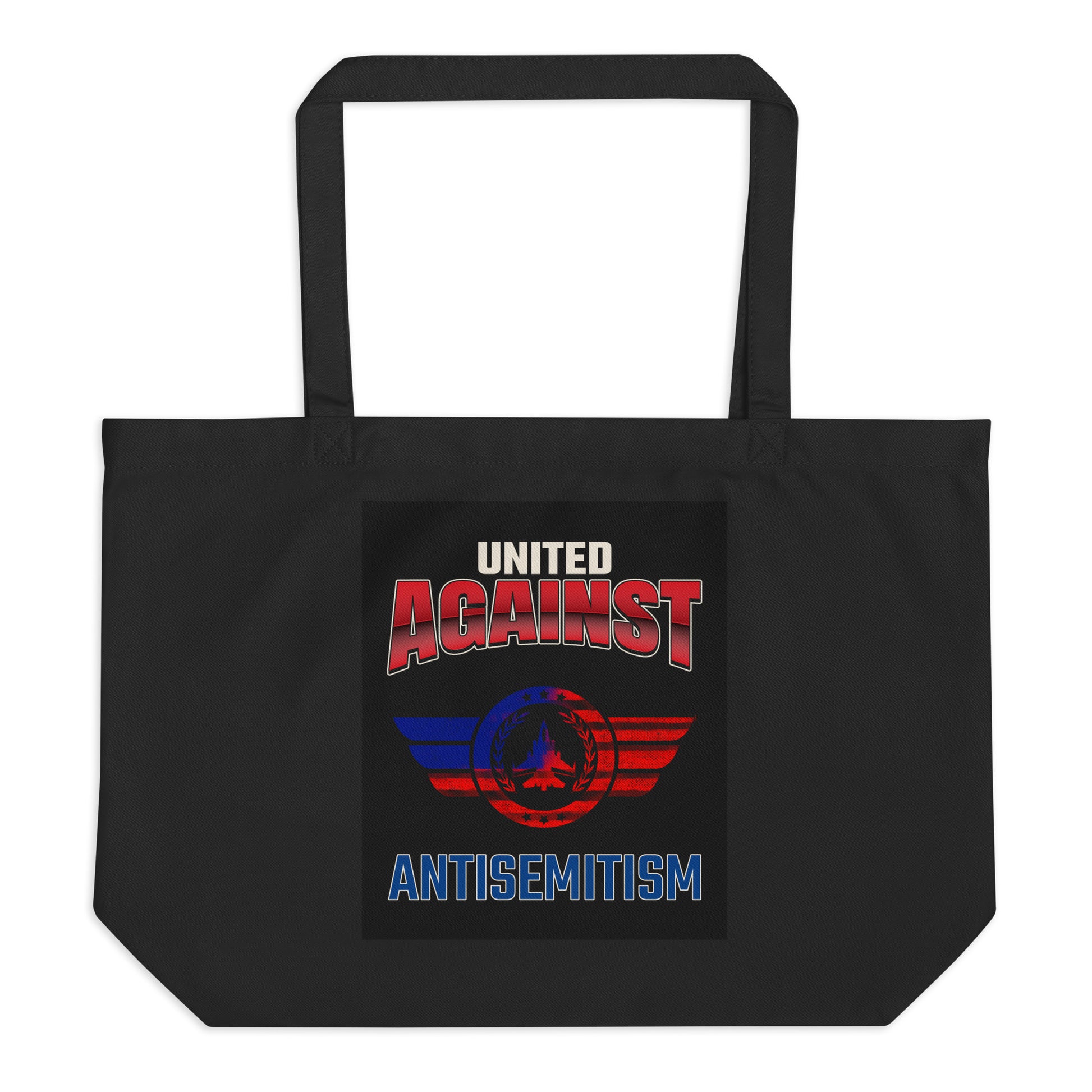 USA Edition | United Against Antisemitism | Large Organic Tote Bag