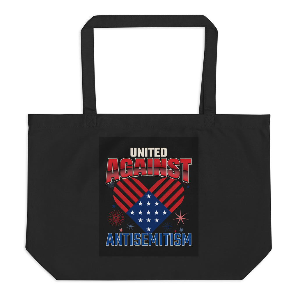 USA Edition | United Against Antisemitism | Large Organic Tote Bag