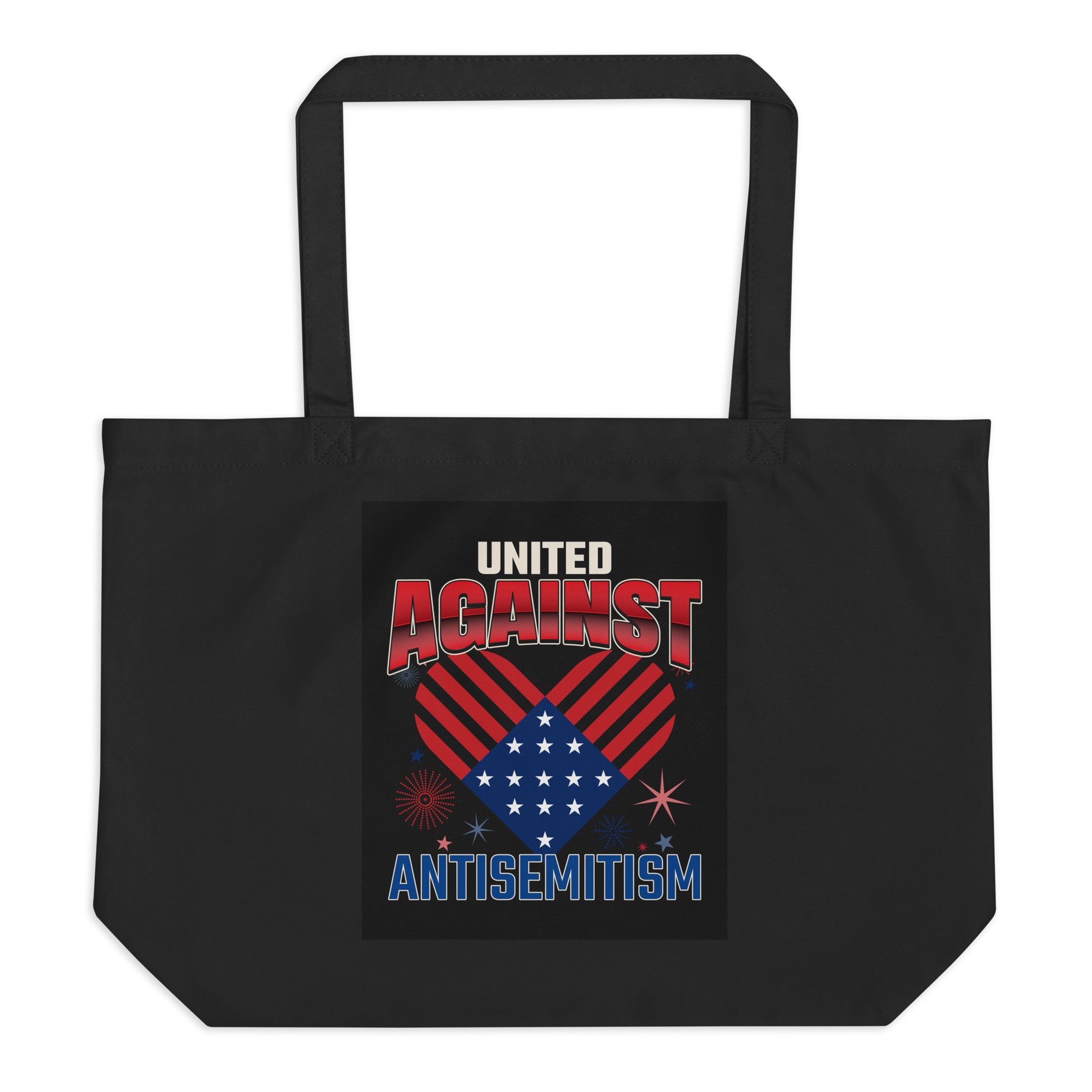 USA Edition | United Against Antisemitism | Large Organic Tote Bag