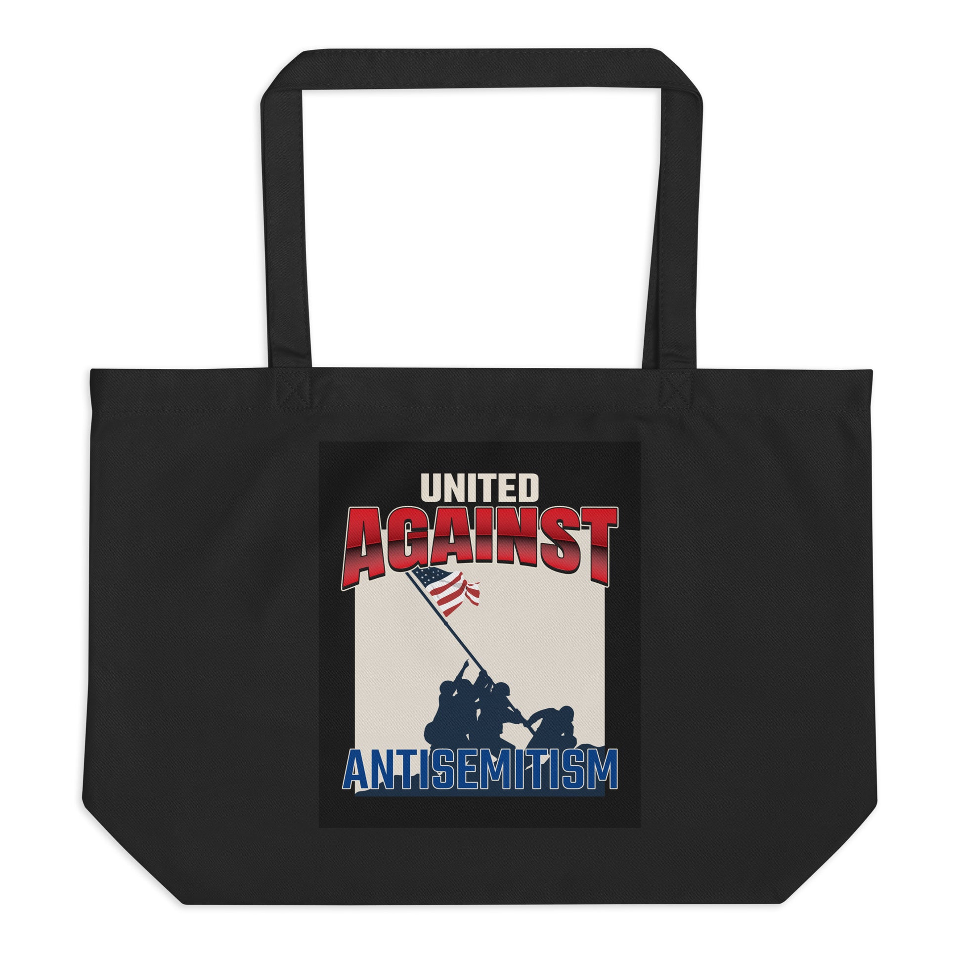 USA Edition | United Against Antisemitism | Large Organic Tote Bag