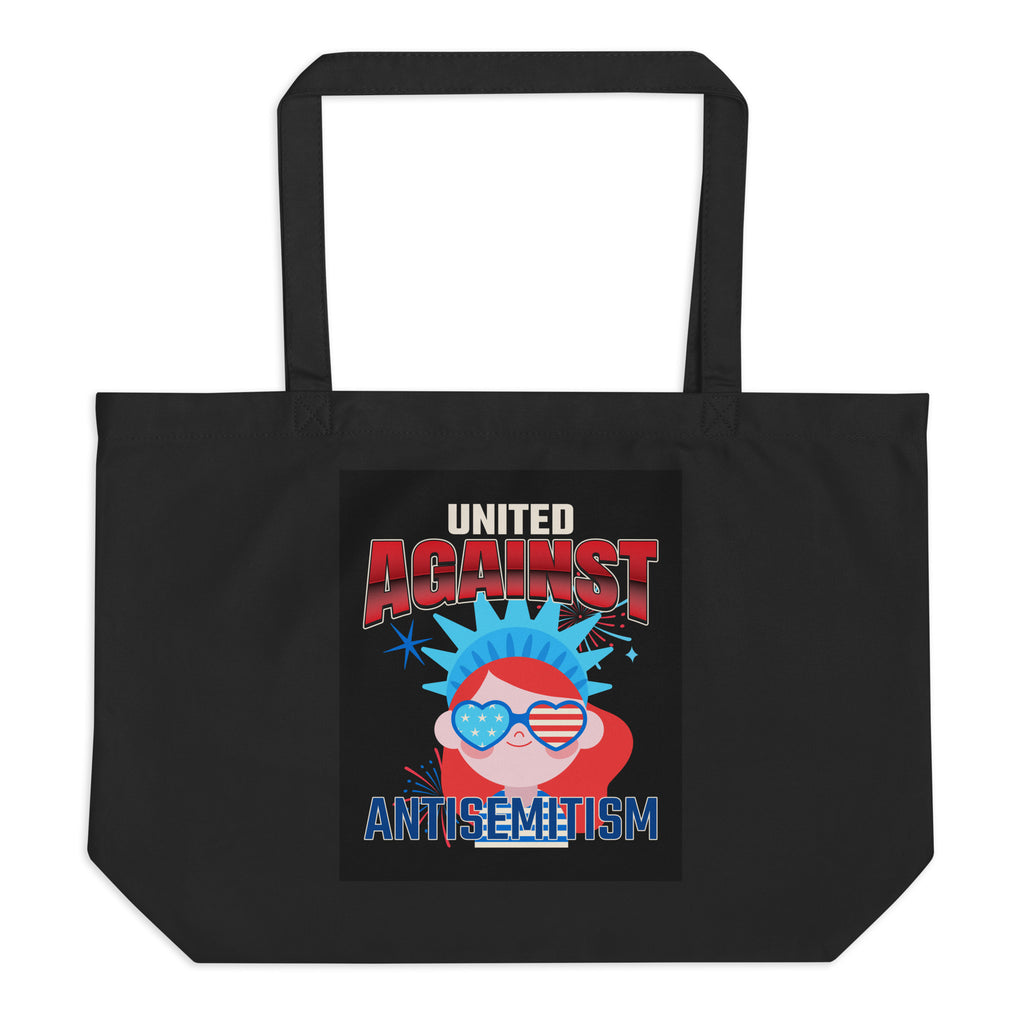 USA Edition | United Against Antisemitism | Large Organic Tote Bag