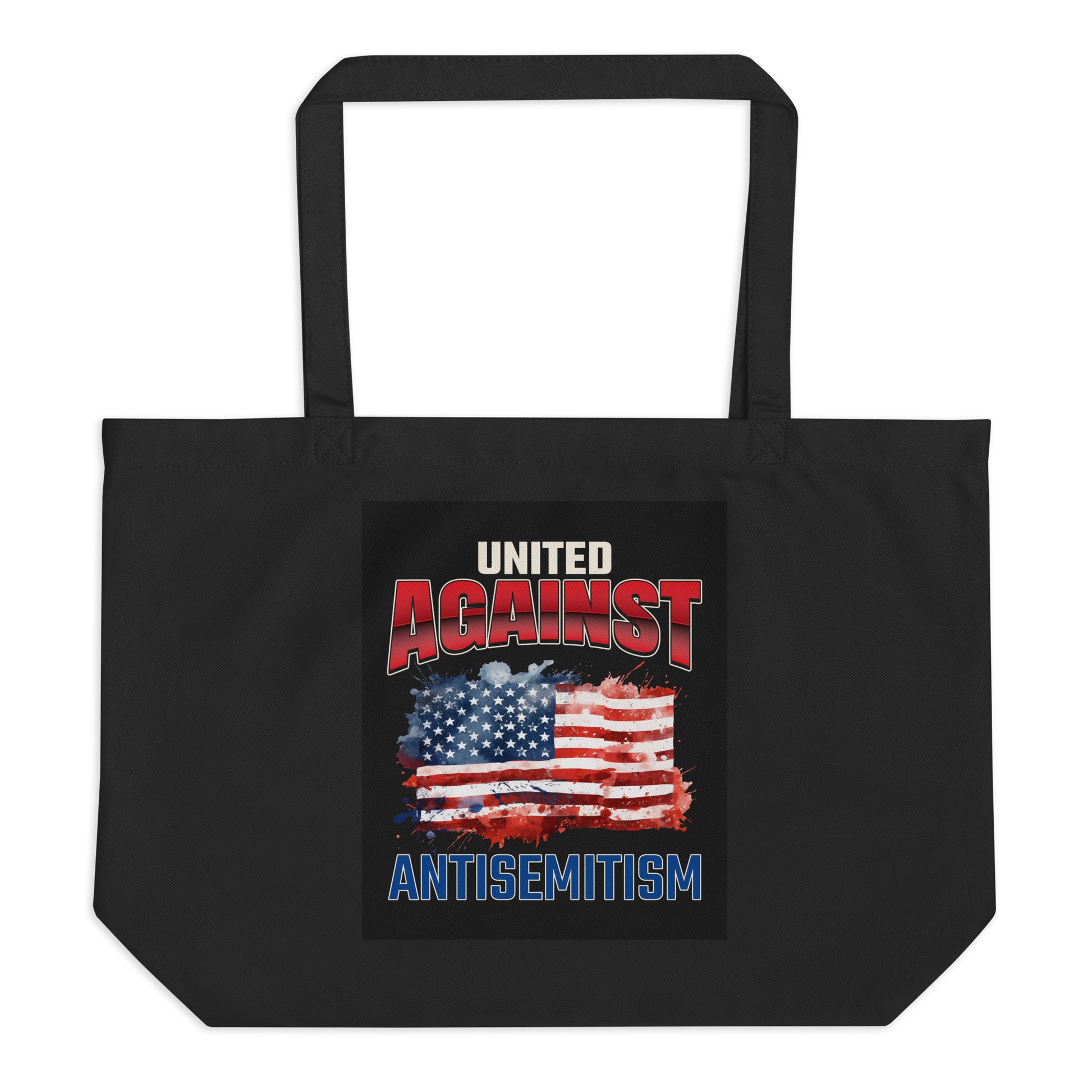 USA Edition | United Against Antisemitism | Large Organic Tote Bag