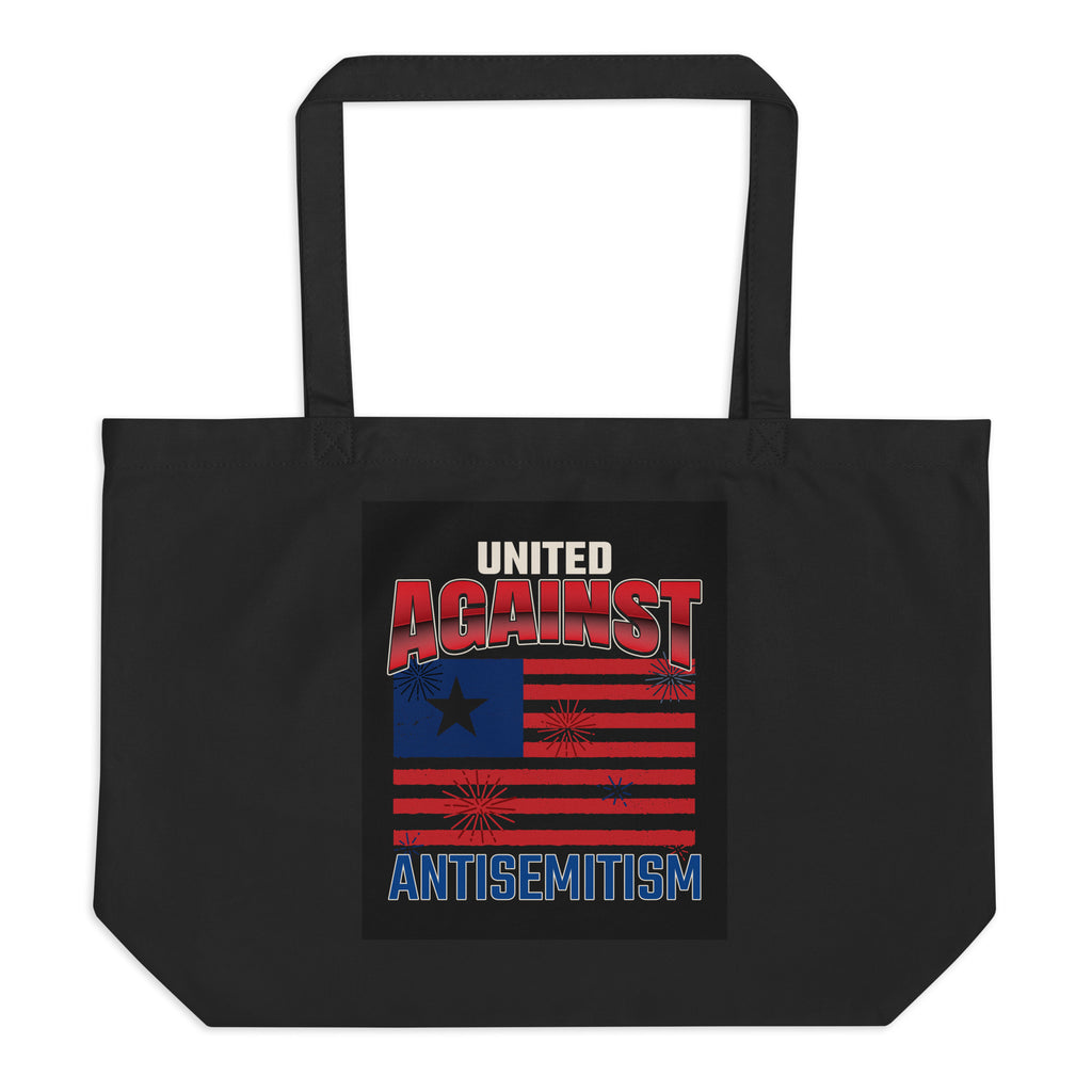 USA Edition | United Against Antisemitism | Large Organic Tote Bag