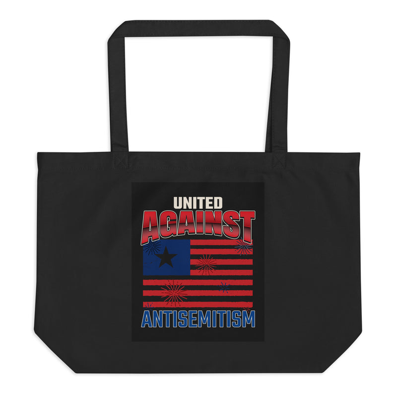 USA Edition | United Against Antisemitism | Large Organic Tote Bag
