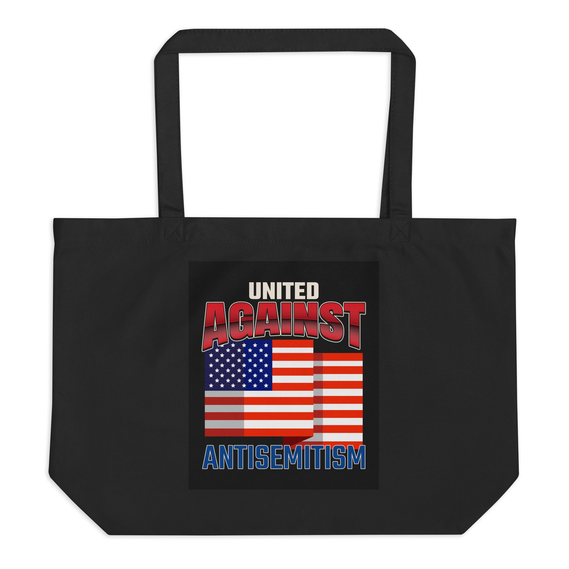 USA Edition | United Against Antisemitism | Large Organic Tote Bag