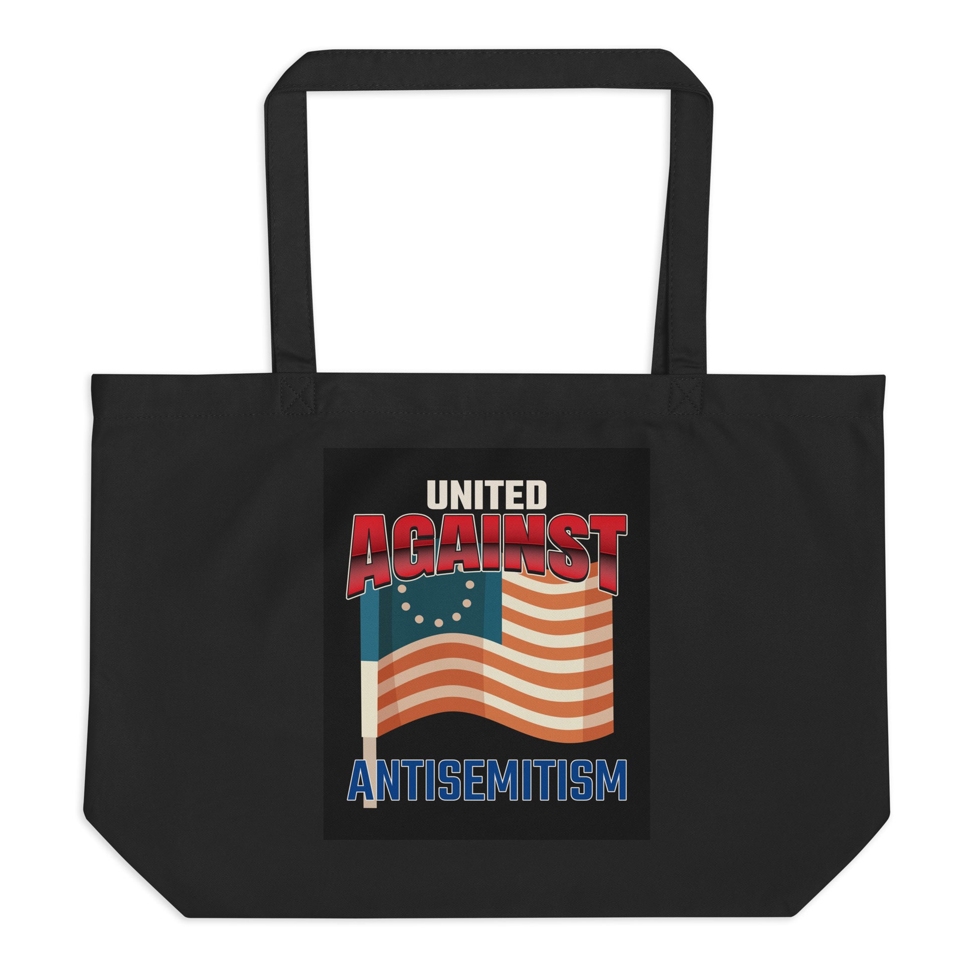 USA Edition | United Against Antisemitism | Large Organic Tote Bag