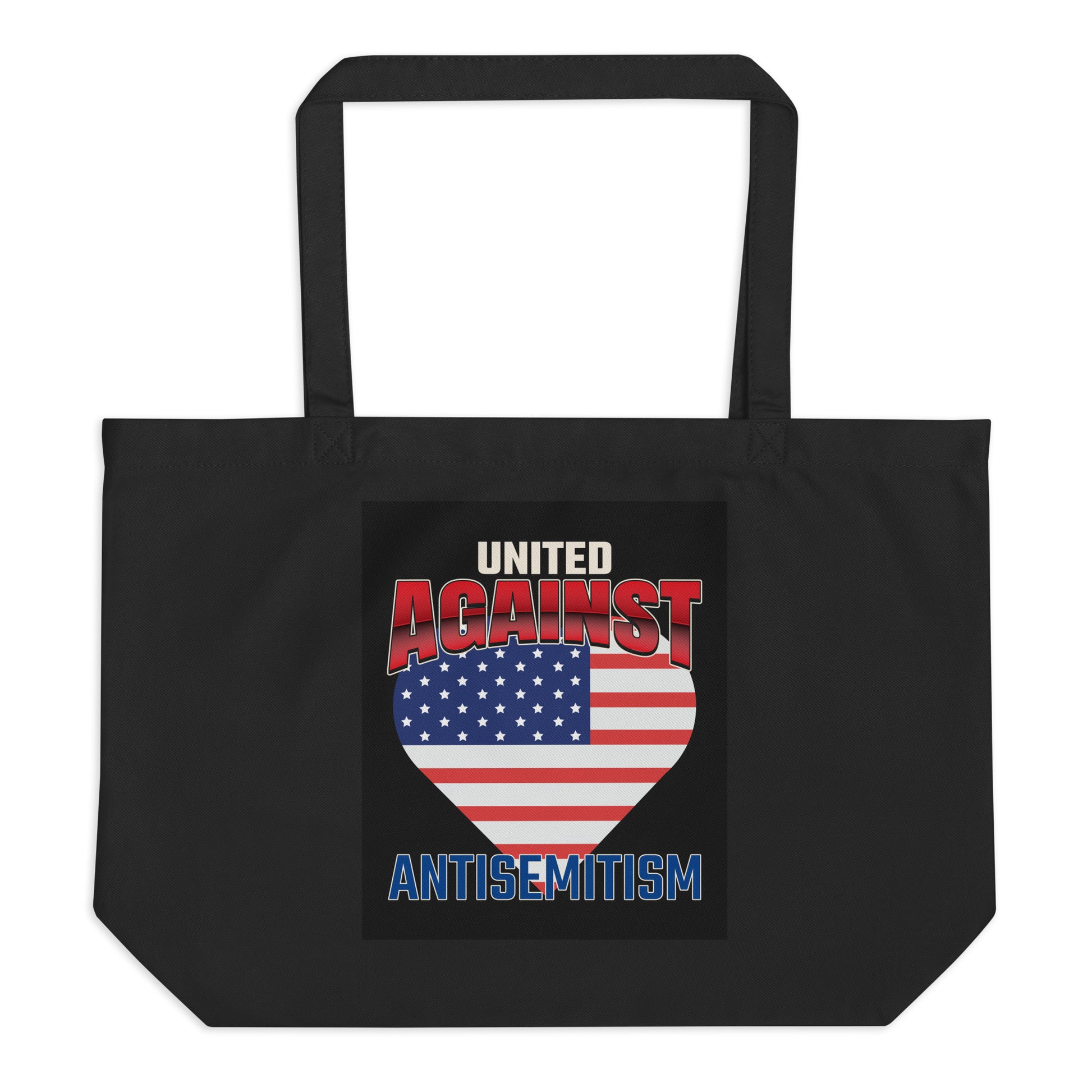 USA Edition | United Against Antisemitism | Large Organic Tote Bag