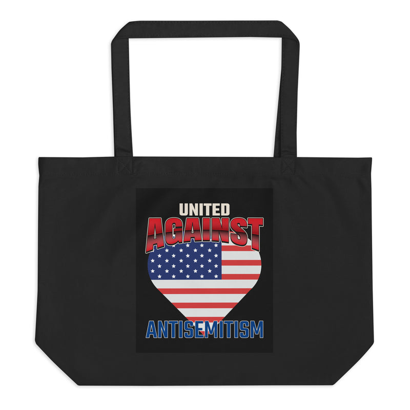 USA Edition | United Against Antisemitism | Large Organic Tote Bag