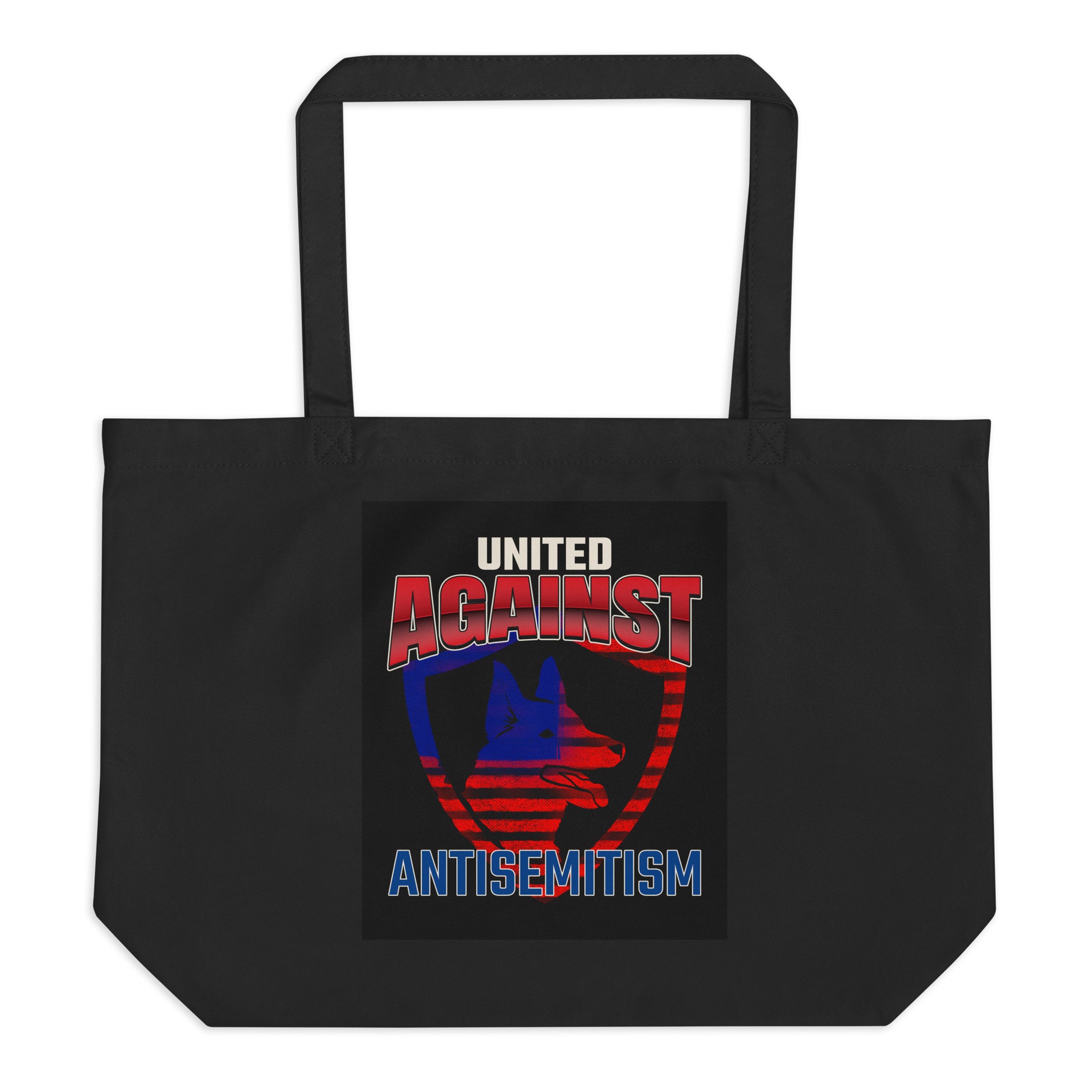 USA Edition | United Against Antisemitism | Large Organic Tote Bag