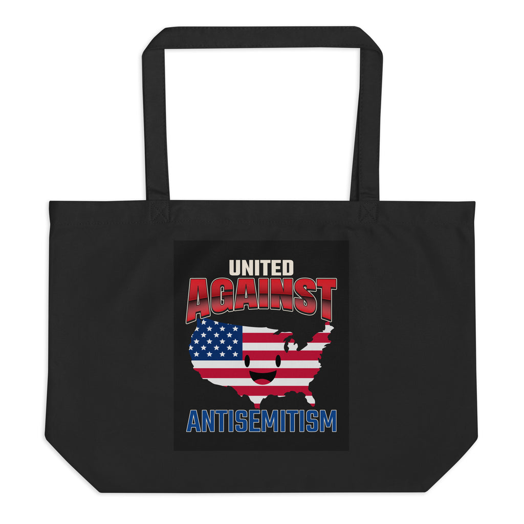 USA Edition | United Against Antisemitism | Large Organic Tote Bag