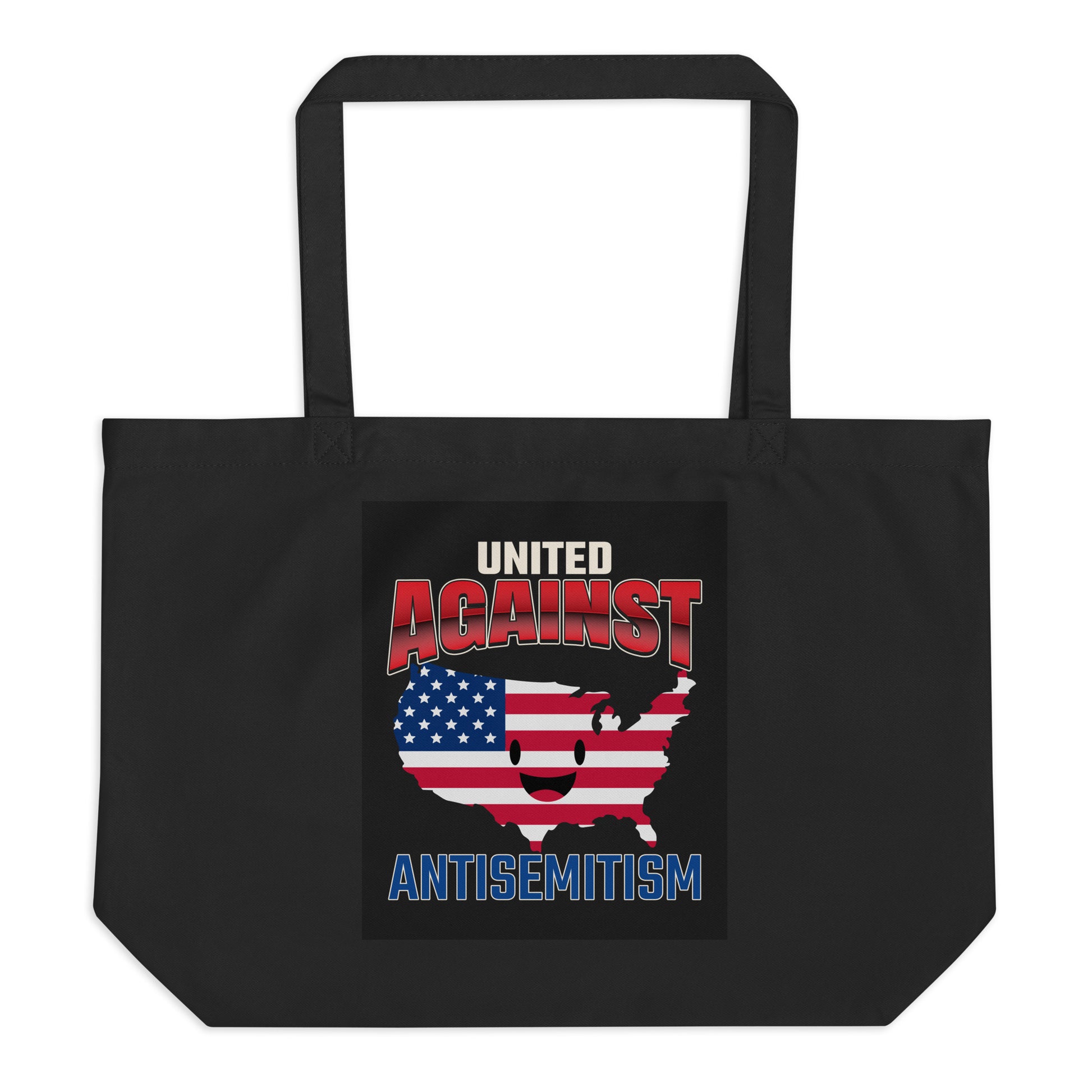 USA Edition | United Against Antisemitism | Large Organic Tote Bag
