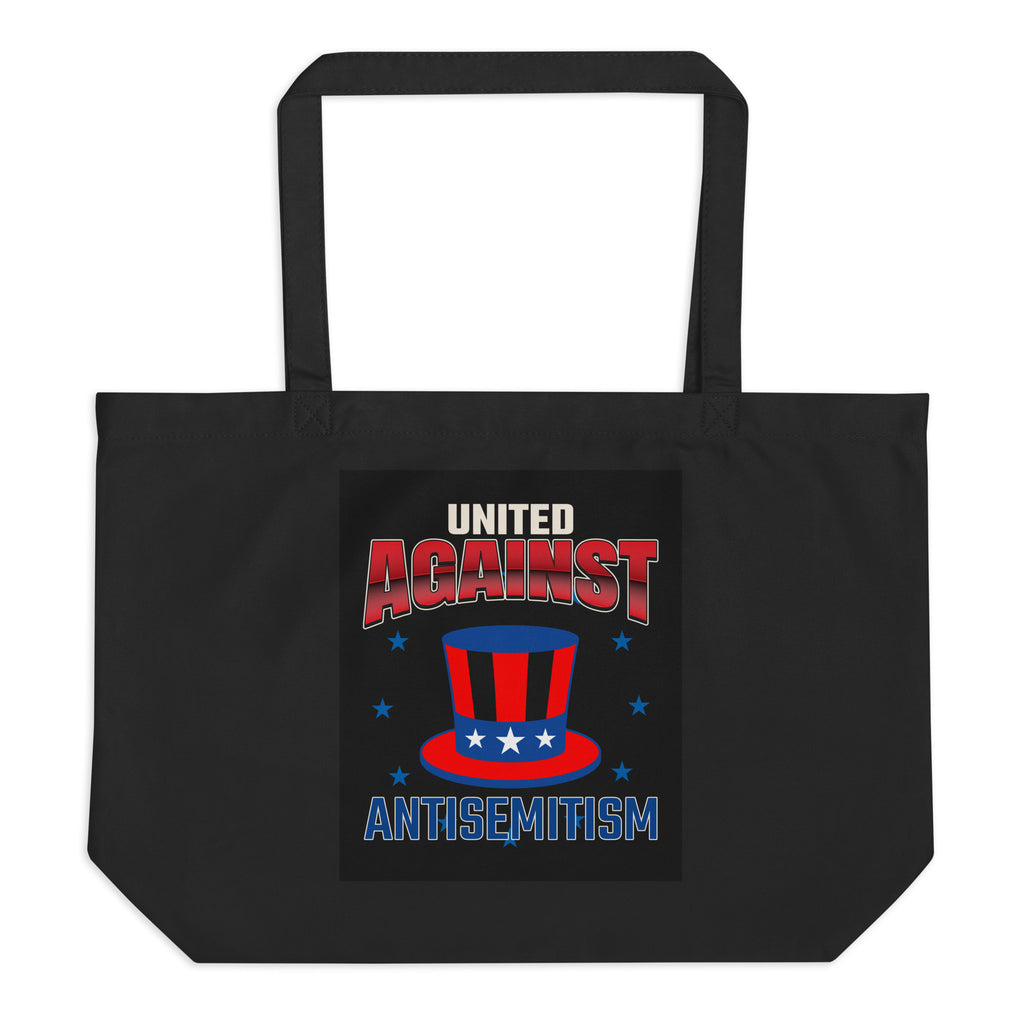 USA Edition | United Against Antisemitism | Large Organic Tote Bag