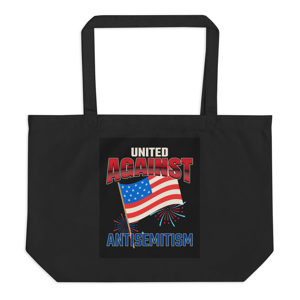 USA Edition | United Against Antisemitism | Large Organic Tote Bag