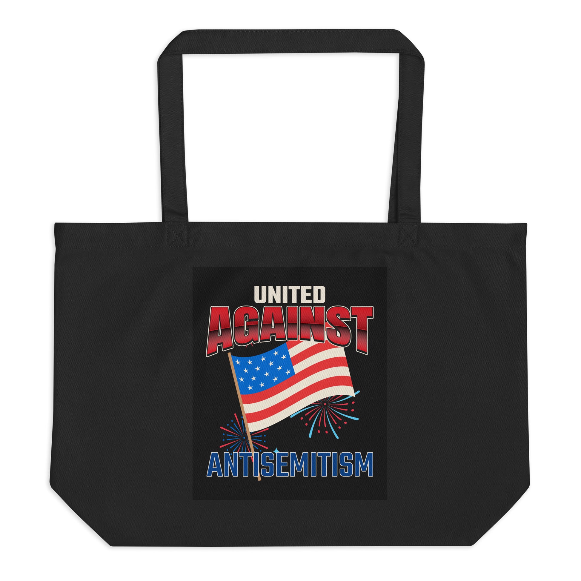 USA Edition | United Against Antisemitism | Large Organic Tote Bag