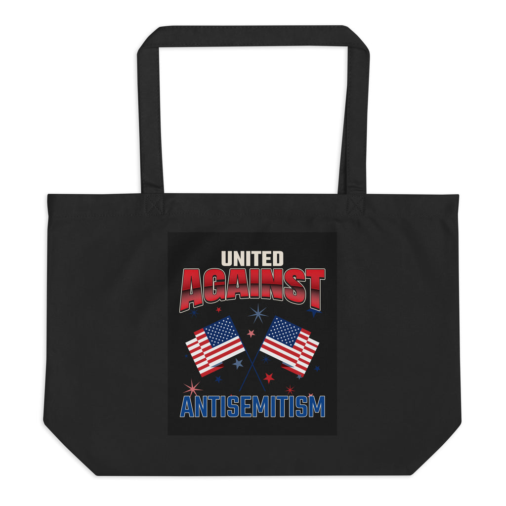 USA Edition | United Against Antisemitism | Large Organic Tote Bag