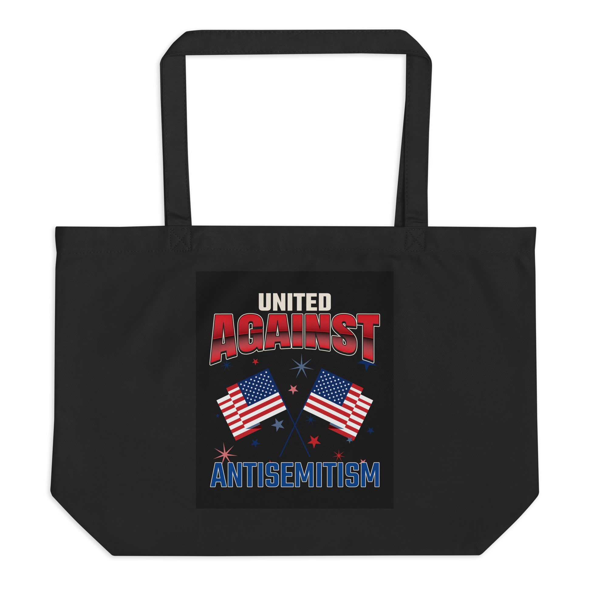 USA Edition | United Against Antisemitism | Large Organic Tote Bag