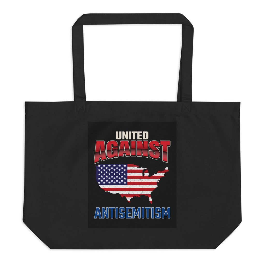 USA Edition | United Against Antisemitism | Large Organic Tote Bag