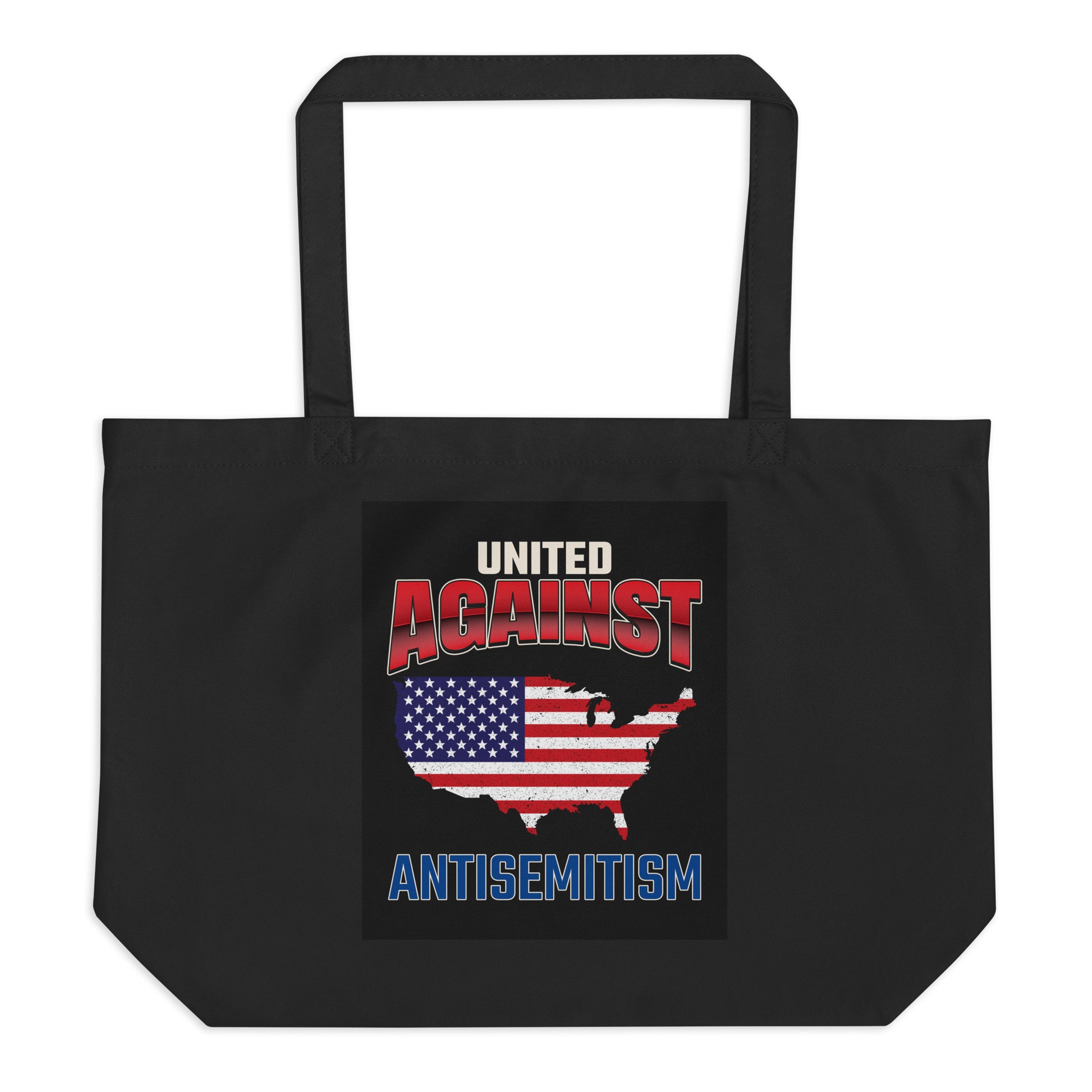 USA Edition | United Against Antisemitism | Large Organic Tote Bag