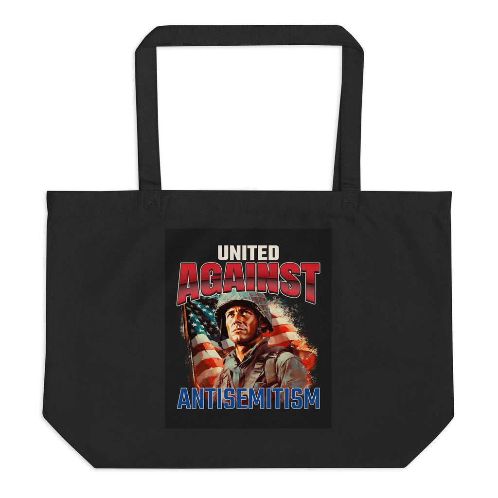 USA Edition | United Against Antisemitism | Large Organic Tote Bag