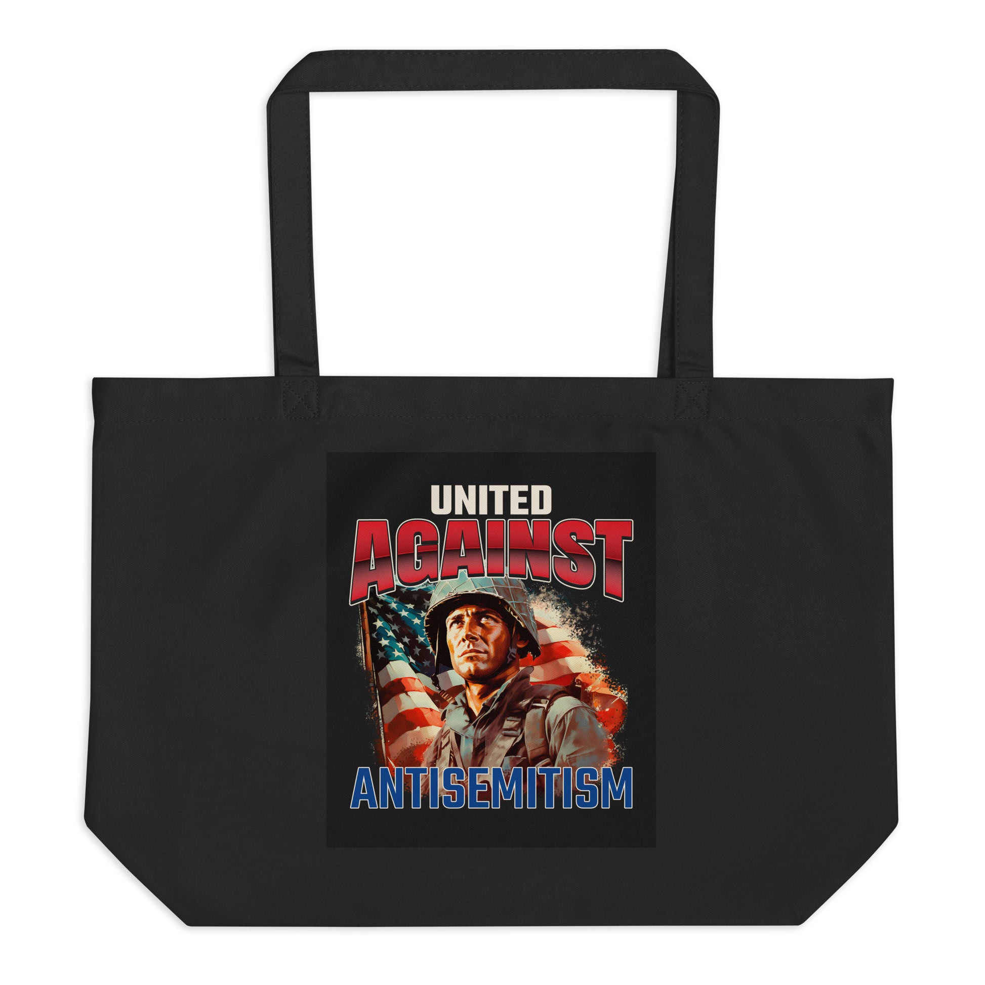 USA Edition | United Against Antisemitism | Large Organic Tote Bag