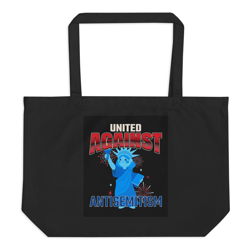 USA Edition | United Against Antisemitism | Large Organic Tote Bag