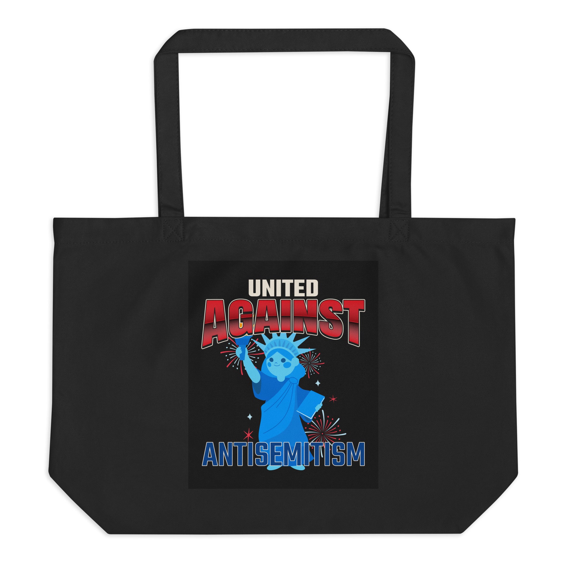 USA Edition | United Against Antisemitism | Large Organic Tote Bag