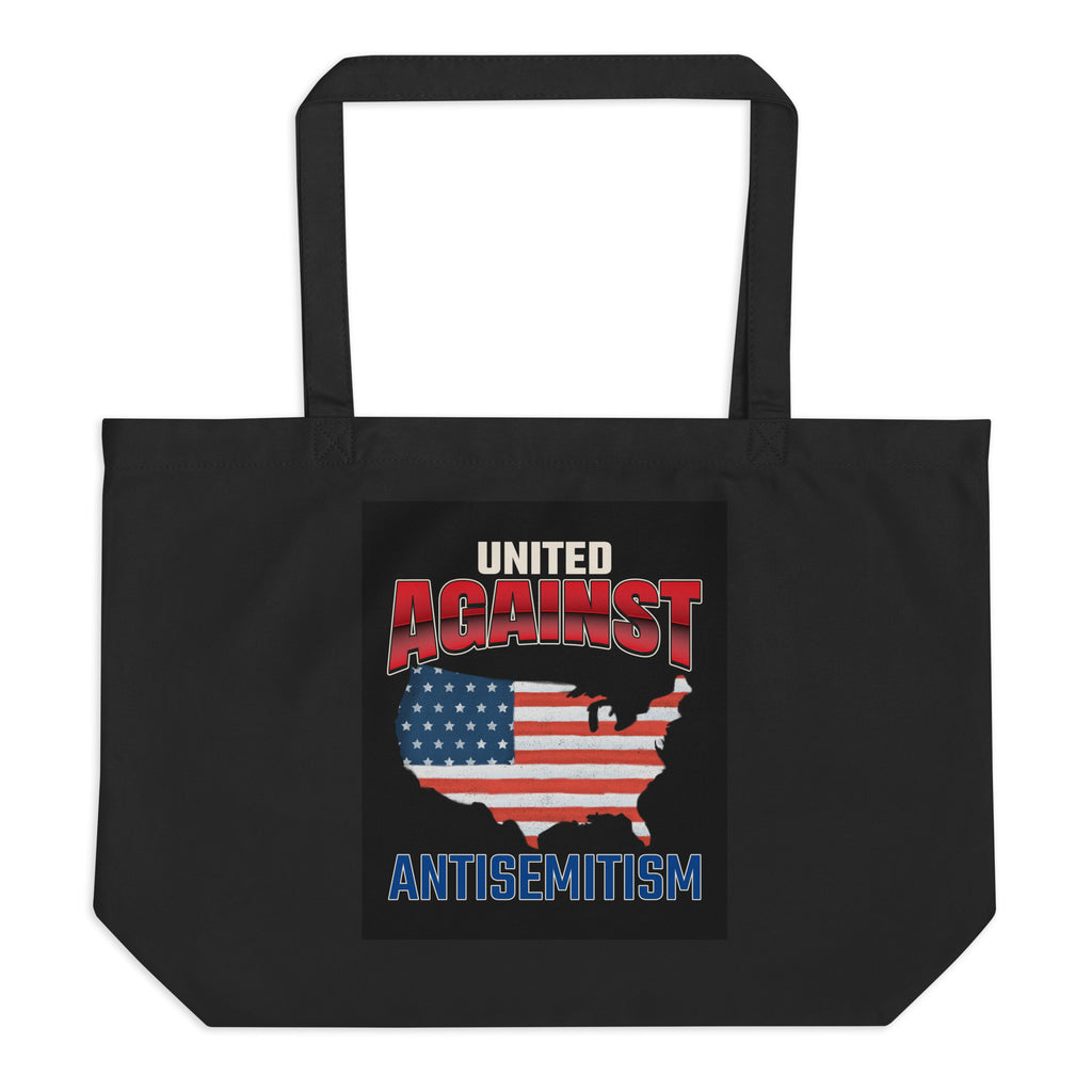 USA Edition | United Against Antisemitism | Large Organic Tote Bag