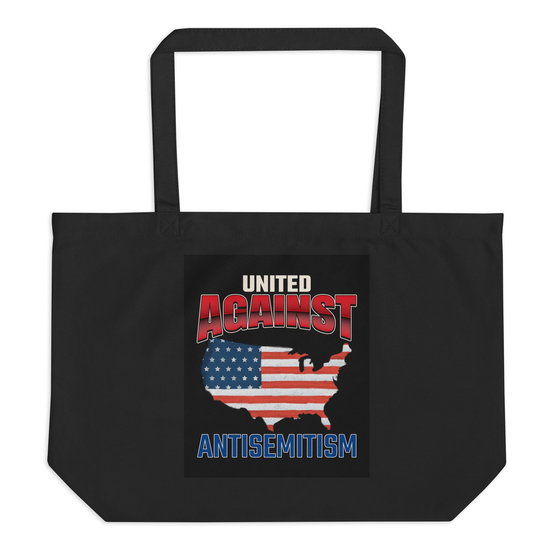 USA Edition | United Against Antisemitism | Large Organic Tote Bag