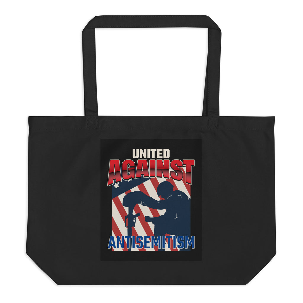 USA Edition | United Against Antisemitism | Large Organic Tote Bag