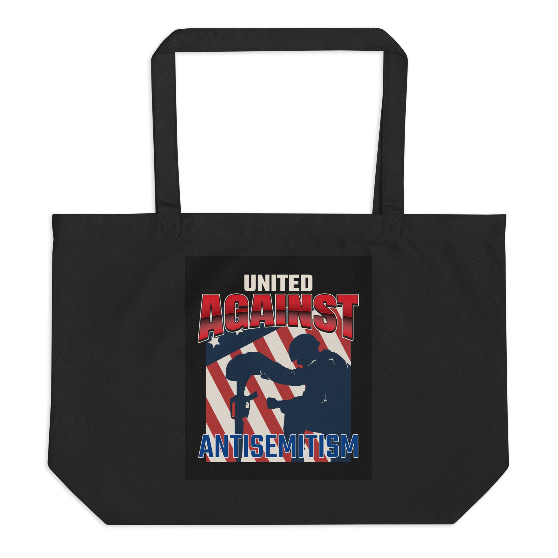 USA Edition | United Against Antisemitism | Large Organic Tote Bag