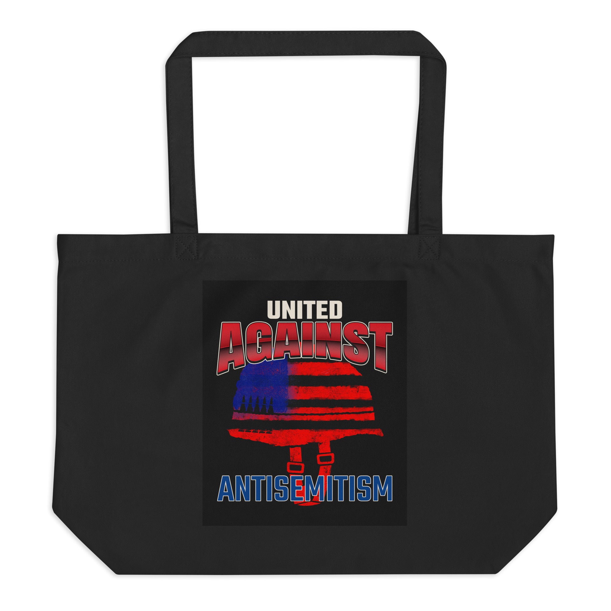 USA Edition | United Against Antisemitism | Large Organic Tote Bag