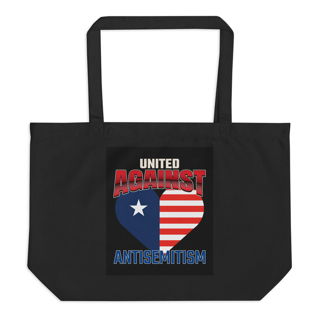 USA Edition | United Against Antisemitism | Large Organic Tote Bag