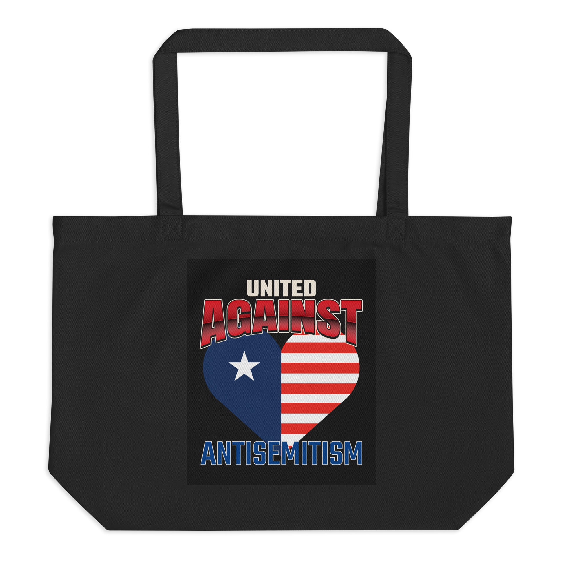 USA Edition | United Against Antisemitism | Large Organic Tote Bag