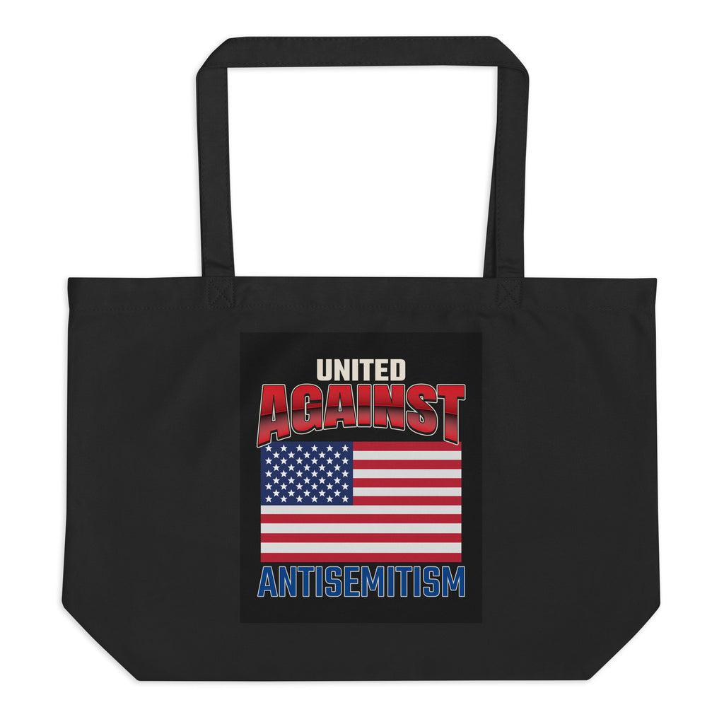 USA Edition | United Against Antisemitism | Large Organic Tote Bag